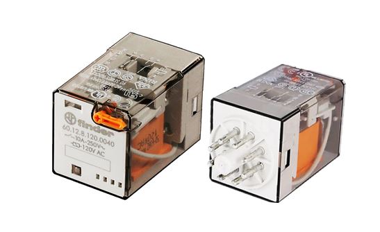 Finder 60.12.8.120.0054 Relay, DPDT, 10A, 120VAC Coil