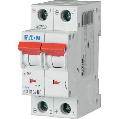 243133 PLS6-C10/2-DC-MW PLS6, 2-pole, tripping characteristic: C, rated current In: 10 A, rated switching capacity acc