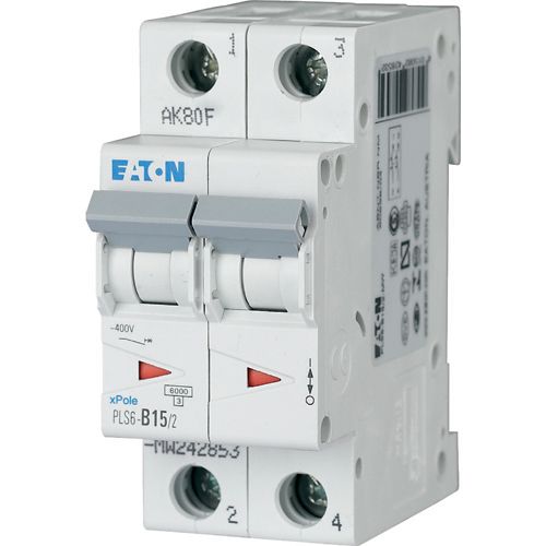 242879 PLS6-C15/2-MW PLS6, 2-pole, tripping characteristic: C, rated current In: 15 A
