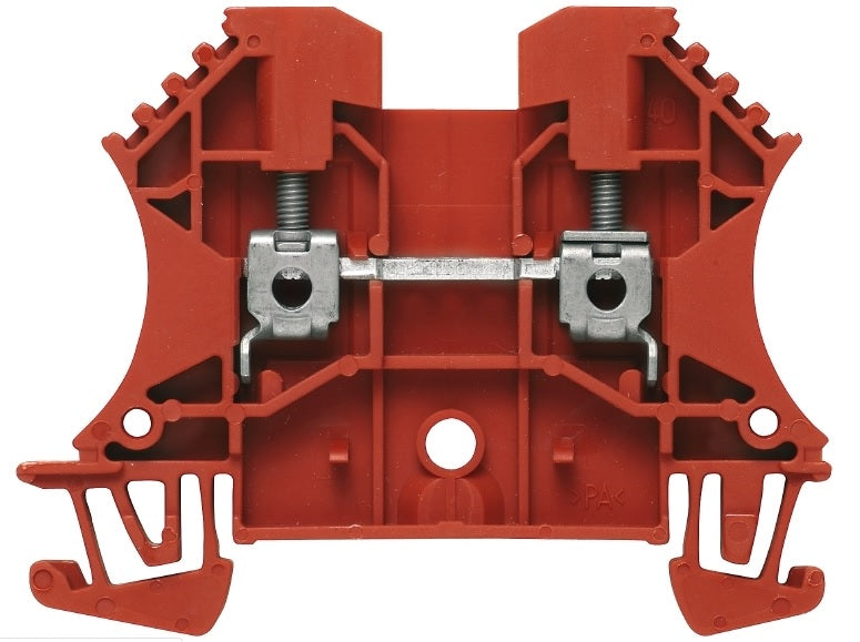 WDU 2.5 RT Terminal Block (RED) 2 Positions 2.5 mm², Screw, 25 A WEIDMULLER