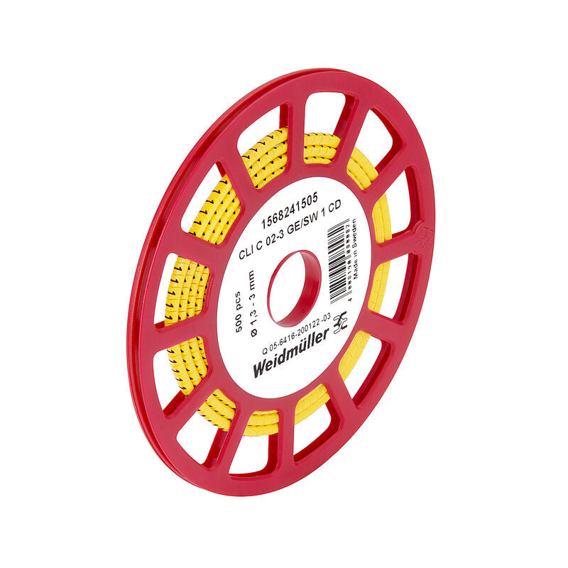 1568241681 CLI C 02-3 GE/SW V CD CableLine, Conductor and cable markers, 1.3 - 3 mm, 3 x 3.4 mm, yellow