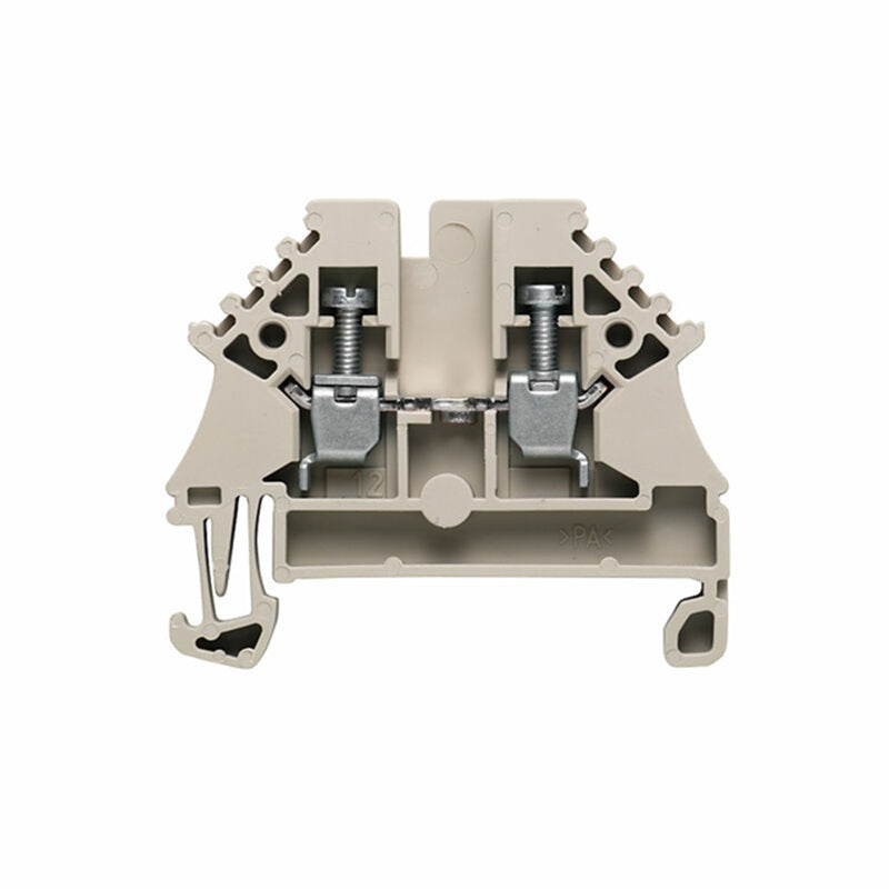 WDU 2.5N Terminal Block, 22 AWG, 12 AWG, Screw, Weidmuller 1023700000