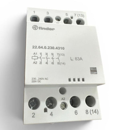 22.64.0.230.4310 MODULAR CONTACTOR 63A 10HP FINDER