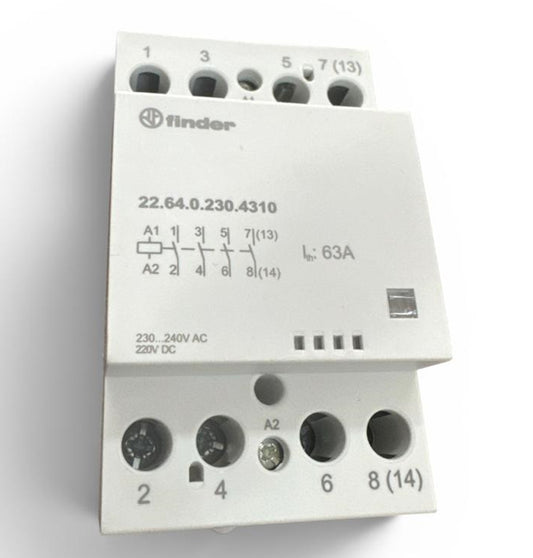 22.64.0.230.4310 MODULAR CONTACTOR 63A 10HP FINDER