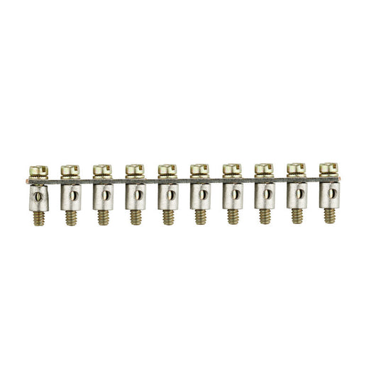 1313100000 WEIDMULLER Q 10 DLI Cross-connector (terminal), when screwed in, grey, 24 A, Number of poles: 10, Pitch in mm (P): 6.00, Insulated: No, Width: 59.9 mm