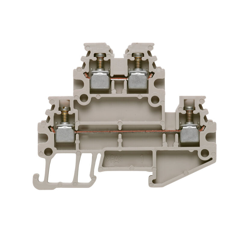 1753290000 WDK 1.5/R3.5 Multi-tier modular terminal WEIDMULLER, Screw connection, dark beige, 1.5 mm², 400 V, Number of connections: 4, Number of levels: 2, TS 15, V-0