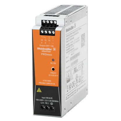 1478110000 PRO MAX 120W 24V 5A Power supply WEIDMULLER, switch-mode power supply unit, 24 V