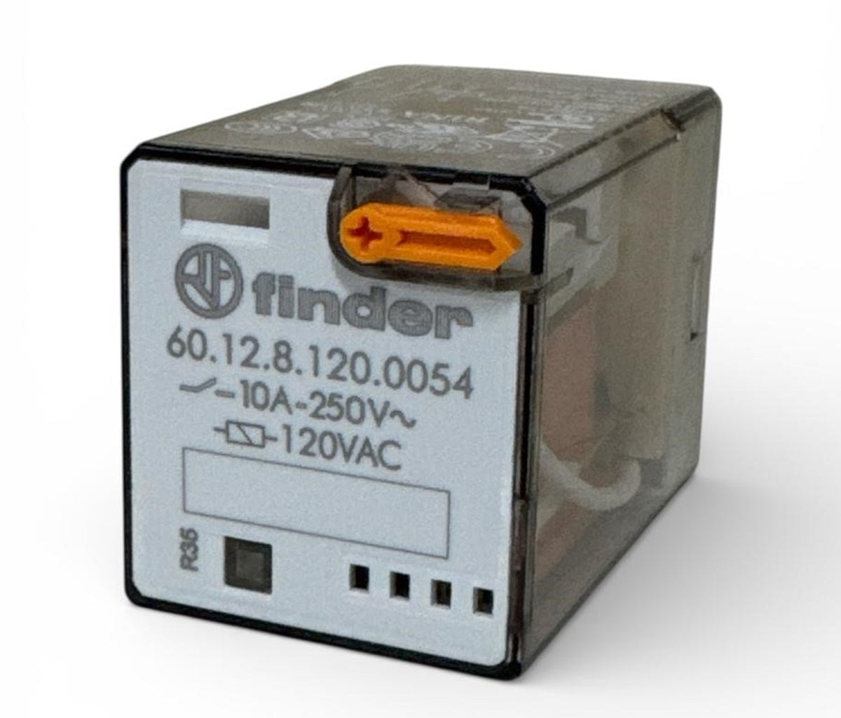 Finder 60.12.8.120.0054 Relay, DPDT, 10A, 120VAC Coil