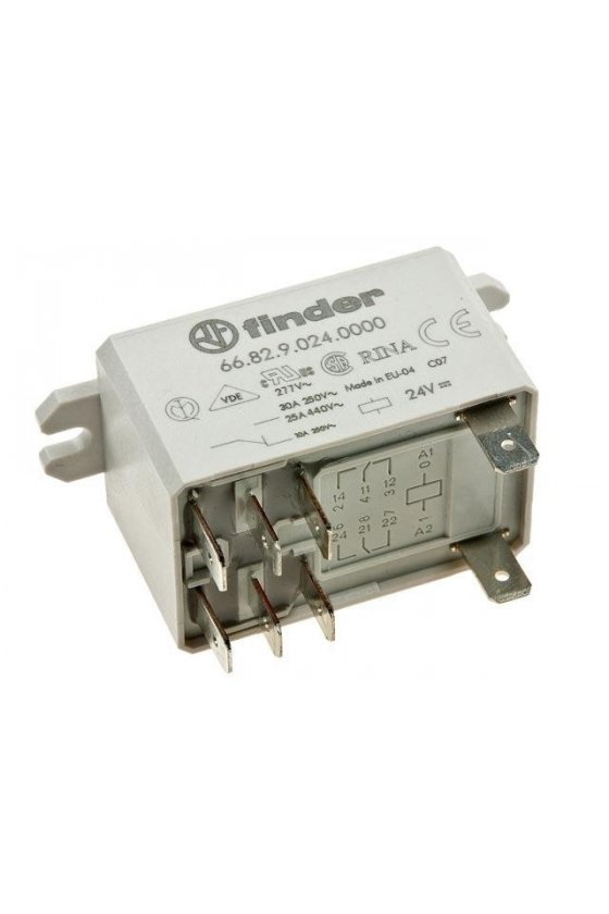 66.82.9.024.0000 FINDER POWER RELAY 24VDC COIL VOLTAGE. CURRENT 30A