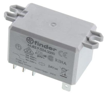 66.82.9.024.0000 FINDER POWER RELAY 24VDC COIL VOLTAGE. CURRENT 30A
