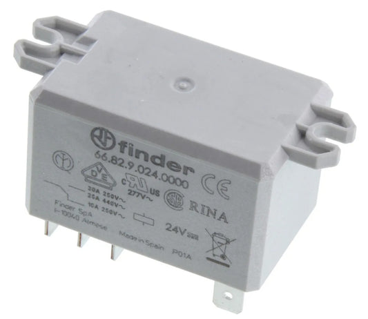 66.82.9.024.0000 FINDER POWER RELAY 24VDC COIL VOLTAGE. CURRENT 30A