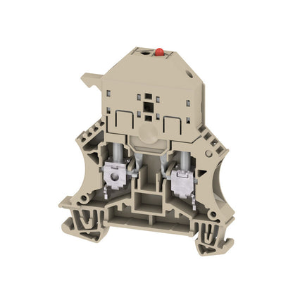 1012300000 Fuse terminal, Screw connection, dark beige, 6 mm², 6.3 A, 150 V, Number of connections: 2, Number of levels: 1, TS 35  WSI 6/LD 60-150V DC/AC