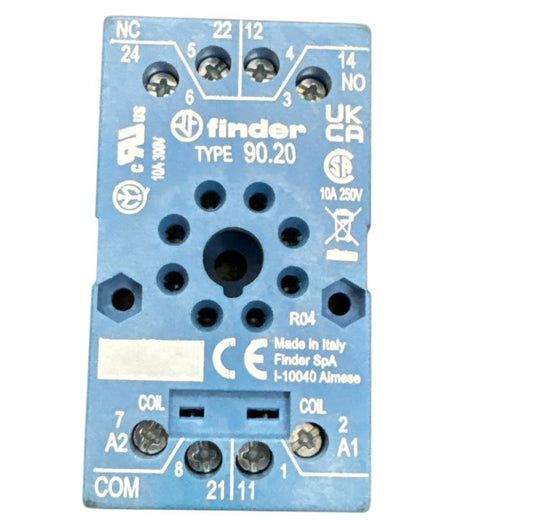 90.20SMA SOCKET RELAY, 8 PIN, 10A, 250V FINDER