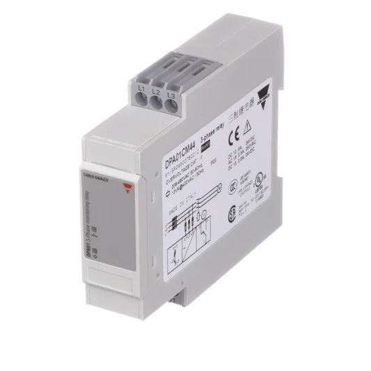Carlo Gavazzi DPA01CM44 Phase Monitoring Relay, 3-Phase Protection, DIN Rail