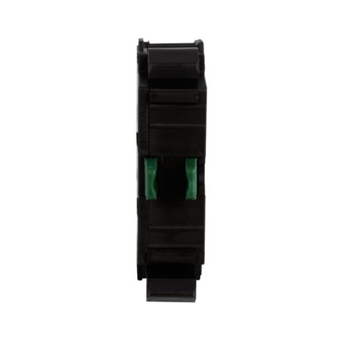 Eaton M22-K10 Contact Block, 22.5 mm, Front, Screw, Button: Black, NO, IP66, NEMA 4X, 13