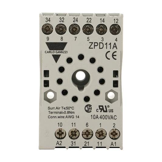 CARLO GAVAZZI ZPD11A Sockets for RCP Industrial Electromechanical Relays