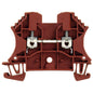 1037710000 WDU 2.5 BR Feed-through terminal block WEIDMULLER, Screw connection, brown, 2.5 mm², 24 A, 800 V, Number of connections: 2