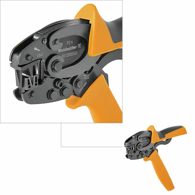 9012500000 PZ 4 Pressing tool, Crimping tool for wire-end ferrules, 0.5mm², 4mm², Trapezoidal crimp