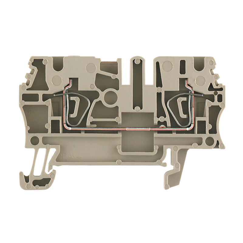 1608510000 Feed-through terminal, Tension-clamp connection, 2.5 mm², 800 V, 24 A, dark beige ZDU 2.5