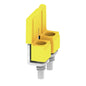 1052560000 Cross-connector (terminal), when screwed in, yellow, 76 A, Number of poles: 2, Pitch in mm (P): 9.90, Insulated: Yes, Width: 7.55 mm WQV 10/2