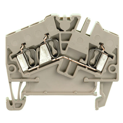 1706010000 Feed-through terminal, Tension-clamp connection, 2.5 mm², 800 V, 24 A, dark beige ZDU 2.5-2/3AN