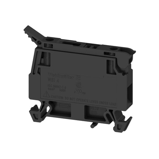1886580000 Fuse terminal, Screw connection, black, 4 mm², 6.3 A, 500 V, Number of connections: 2, Number of levels: 1, TS 35 WSI 4