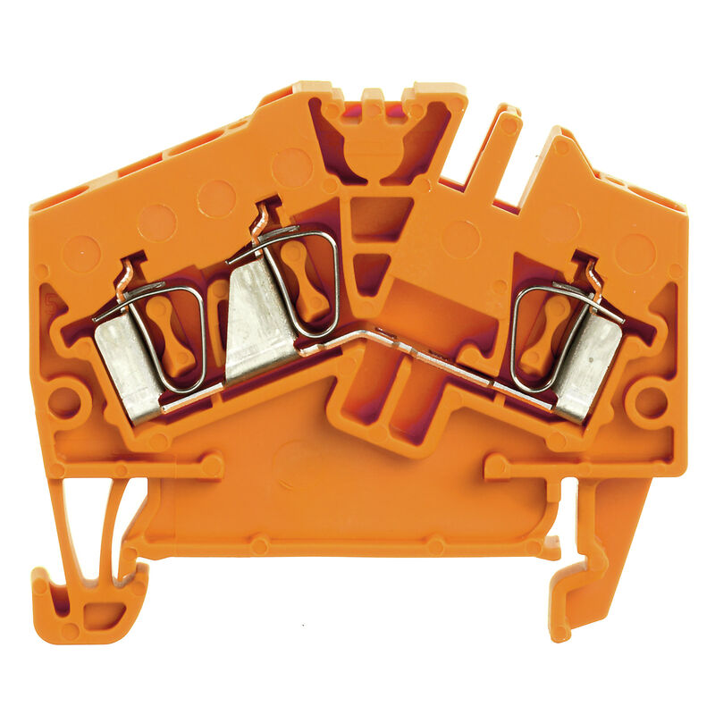 1706050000 Feed-through terminal, Tension-clamp connection, 2.5 mm², 800 V, 24 A, orange ZDU 2.5-2/3AN OR
