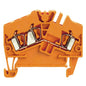 1706050000 Feed-through terminal, Tension-clamp connection, 2.5 mm², 800 V, 24 A, orange ZDU 2.5-2/3AN OR