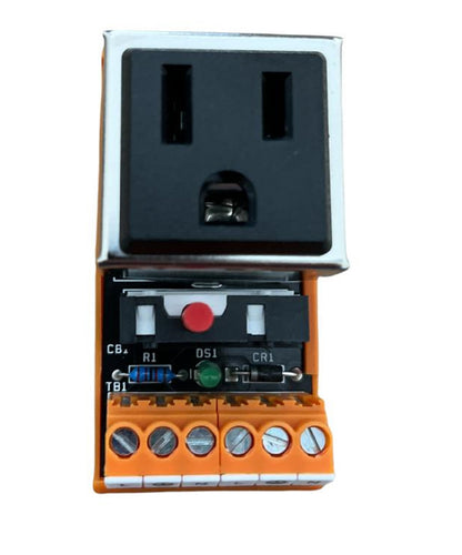 Weidmuller RS-SIMPLEX 120VAC C/B 5A OUTLET DIN-Rail Receptacle with Circuit Breaker 991548